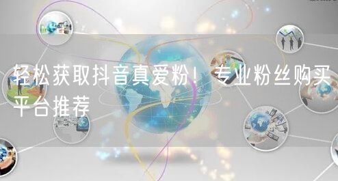 轻松获取抖音真爱粉！专业粉丝购买平台推荐