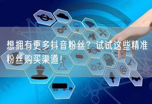 想拥有更多抖音粉丝？试试这些精准粉丝购买渠道！