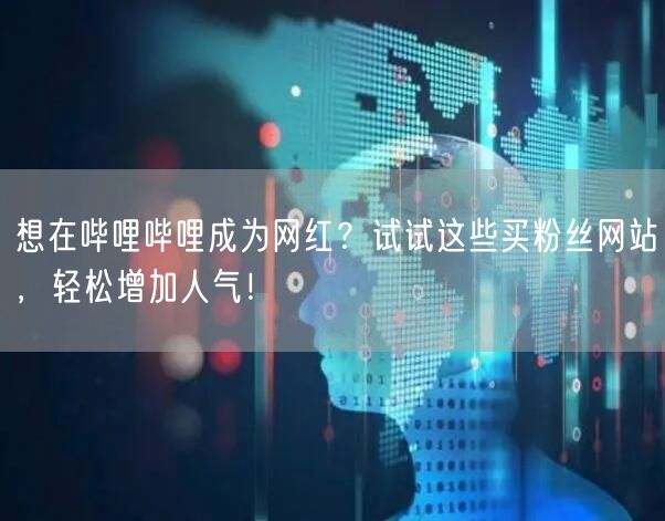 想在哔哩哔哩成为网红？试试这些买粉丝网站，轻松增加人气！