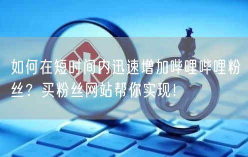 如何在短时间内迅速增加哔哩哔哩粉丝？买粉丝网站帮你实现！