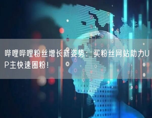 哔哩哔哩粉丝增长新姿势：买粉丝网站助力UP主快速圈粉！
