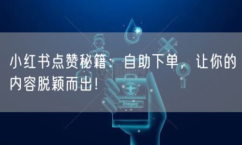 小红书点赞秘籍：自助下单，让你的内容脱颖而出！
