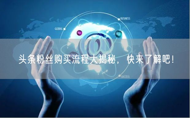 头条粉丝购买流程大揭秘，快来了解吧！