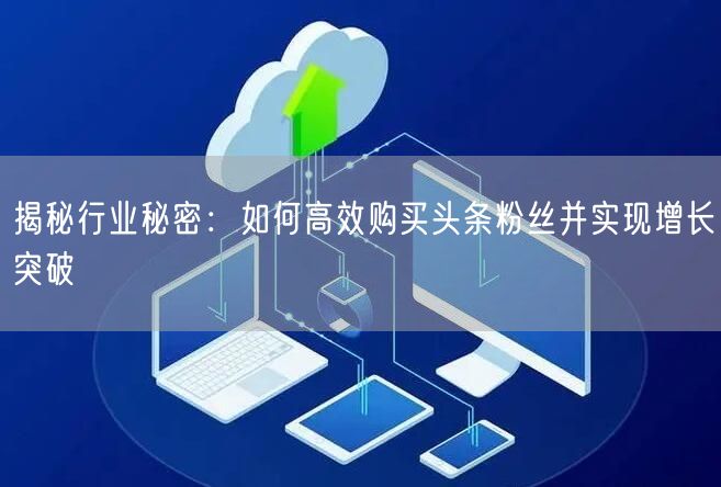揭秘行业秘密：如何高效购买头条粉丝并实现增长突破