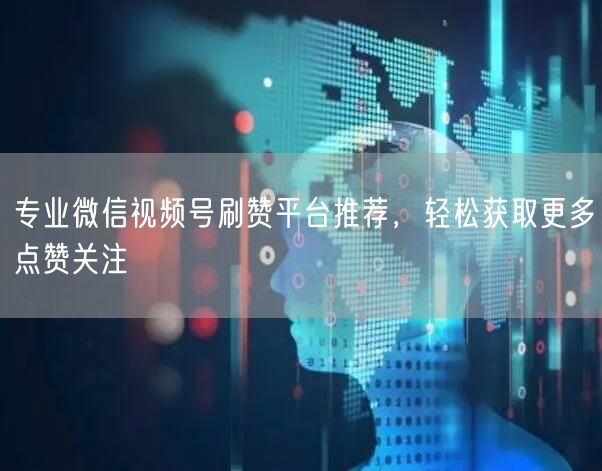 专业微信视频号刷赞平台推荐，轻松获取更多点赞关注