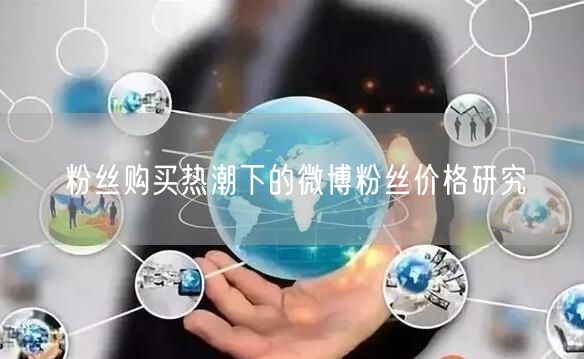 粉丝购买热潮下的微博粉丝价格研究