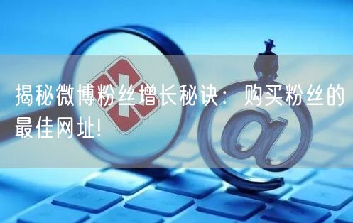 揭秘微博粉丝增长秘诀：购买粉丝的最佳网址!