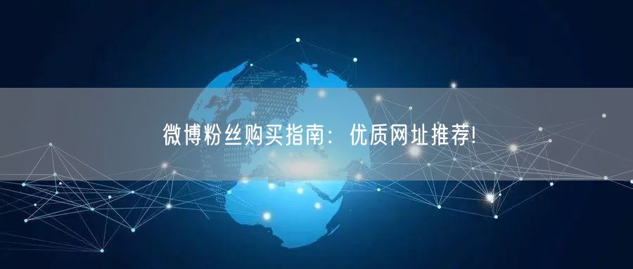 微博粉丝购买指南：优质网址推荐!