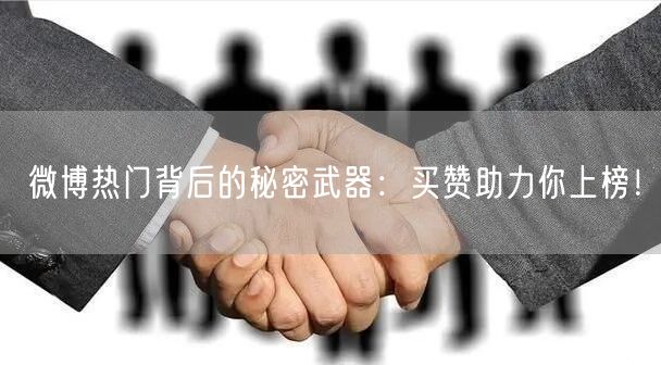 微博热门背后的秘密武器：买赞助力你上榜！