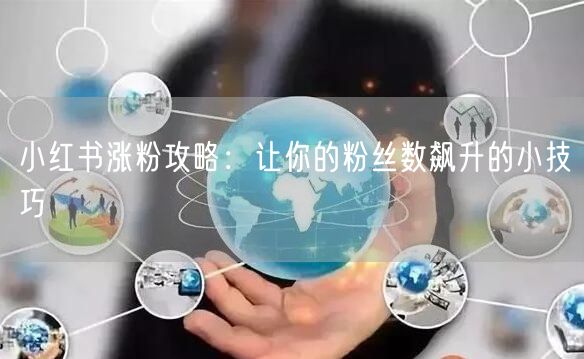 小红书涨粉攻略：让你的粉丝数飙升的小技巧
