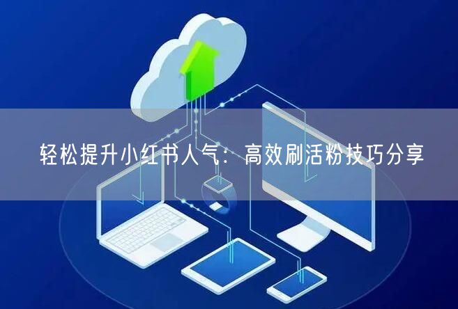 轻松提升小红书人气：高效刷活粉技巧分享