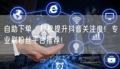 自助下单，轻松提升抖音关注度！专业刷粉丝平台推荐！