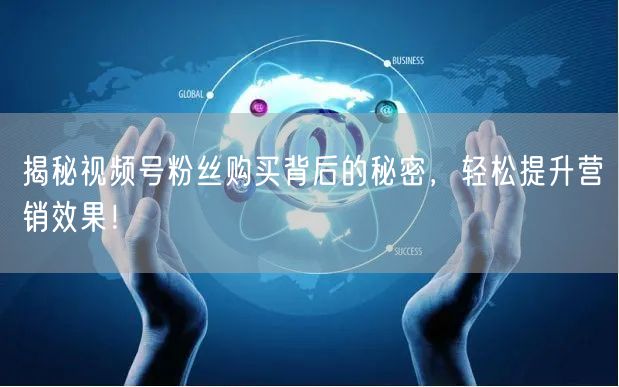 揭秘视频号粉丝购买背后的秘密，轻松提升营销效果！