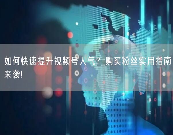 如何快速提升视频号人气？购买粉丝实用指南来袭!