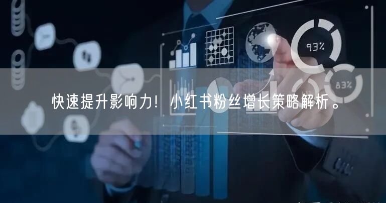 快速提升影响力！小红书粉丝增长策略解析。