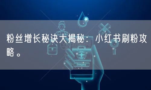 粉丝增长秘诀大揭秘：小红书刷粉攻略。