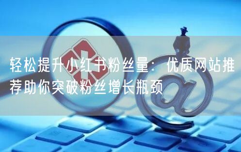 轻松提升小红书粉丝量：优质网站推荐助你突破粉丝增长瓶颈