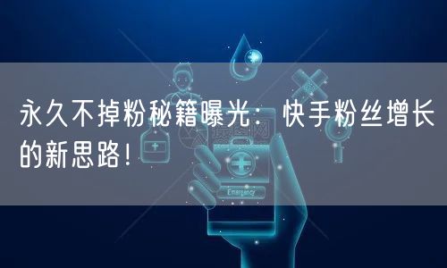 永久不掉粉秘籍曝光：快手粉丝增长的新思路！