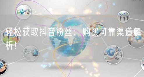 轻松获取抖音粉丝：购买可靠渠道解析！