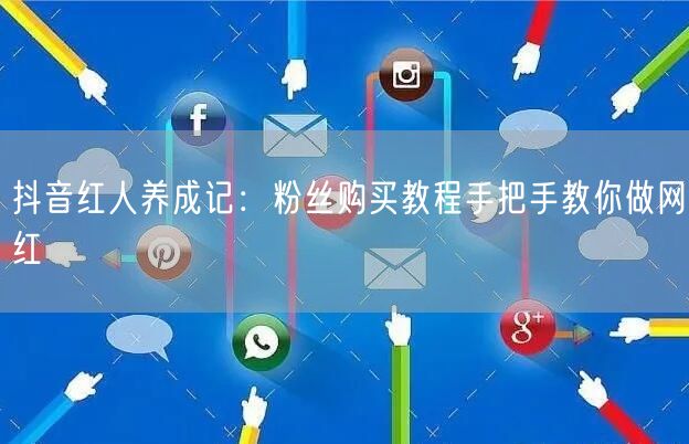 抖音红人养成记：粉丝购买教程手把手教你做网红